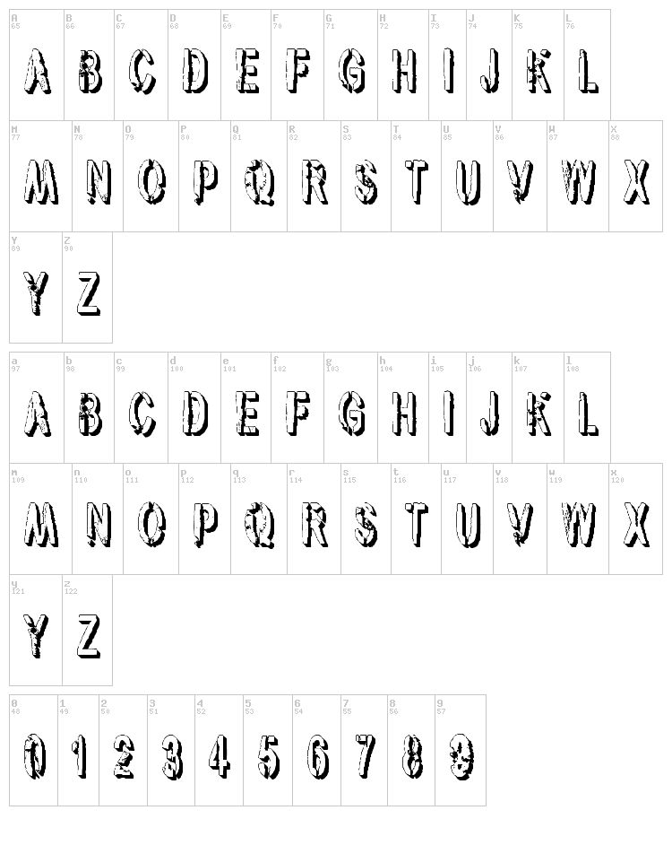 VTKS Army font map
